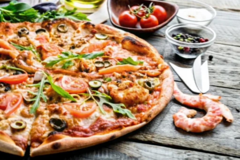 Pizza aux fruits de mer légère