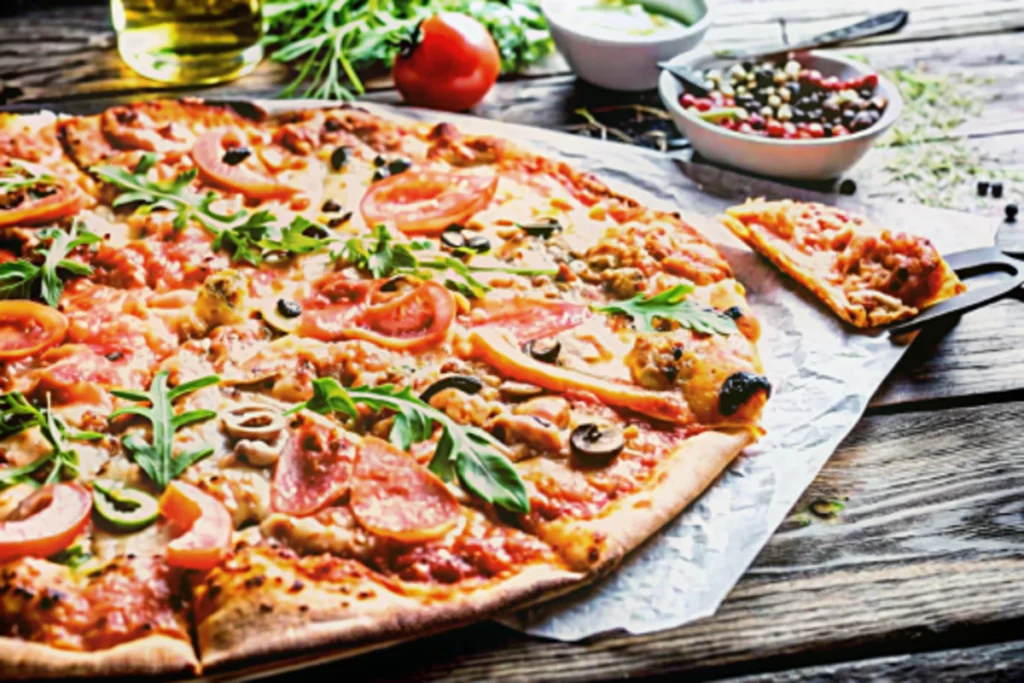 Pizza aux fruits de mer légère