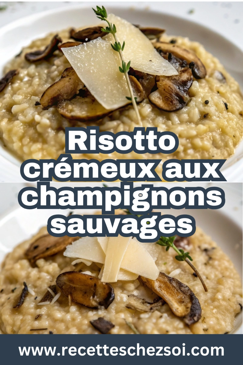 Risotto crémeux aux champignons sauvages