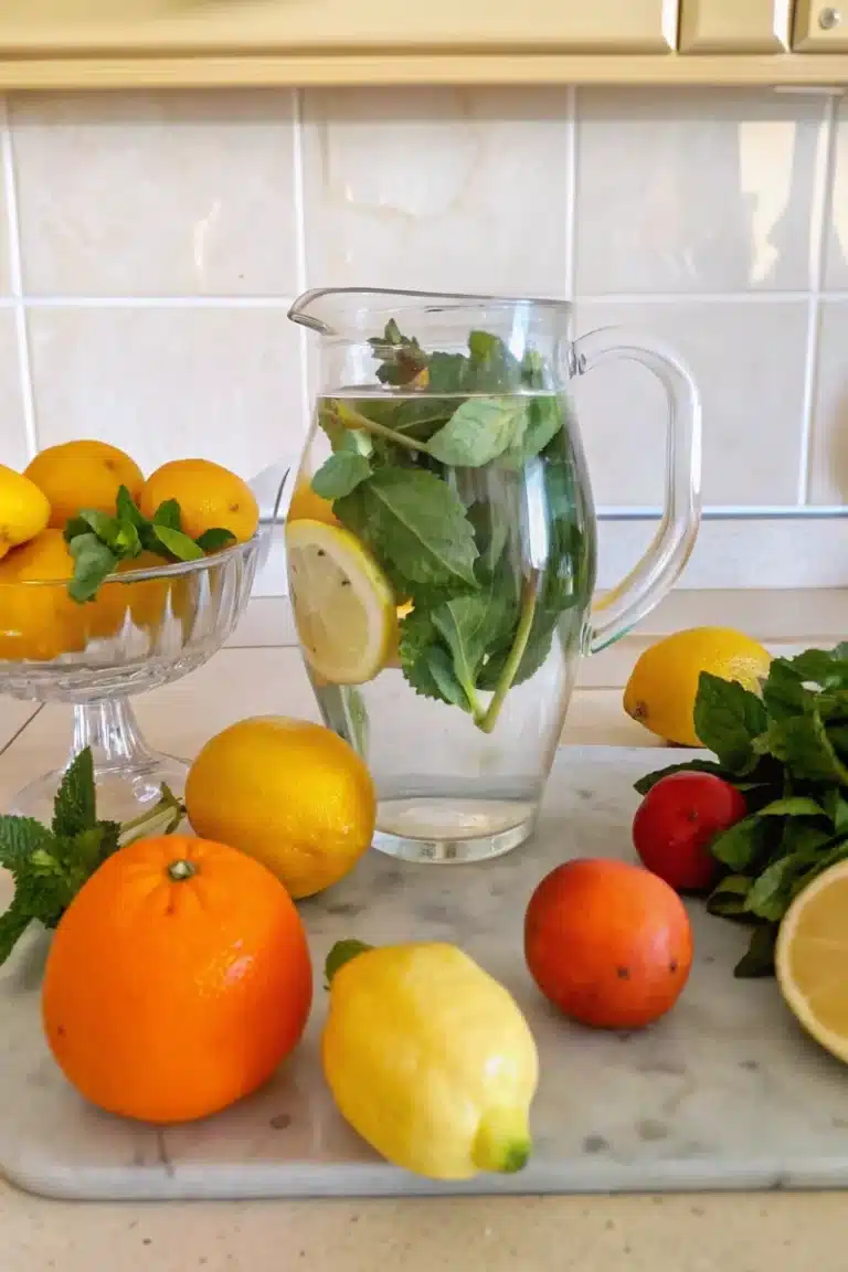 Eau infusée concombre-menthe