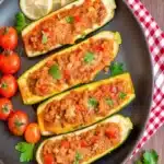 Courgettes farcies légères