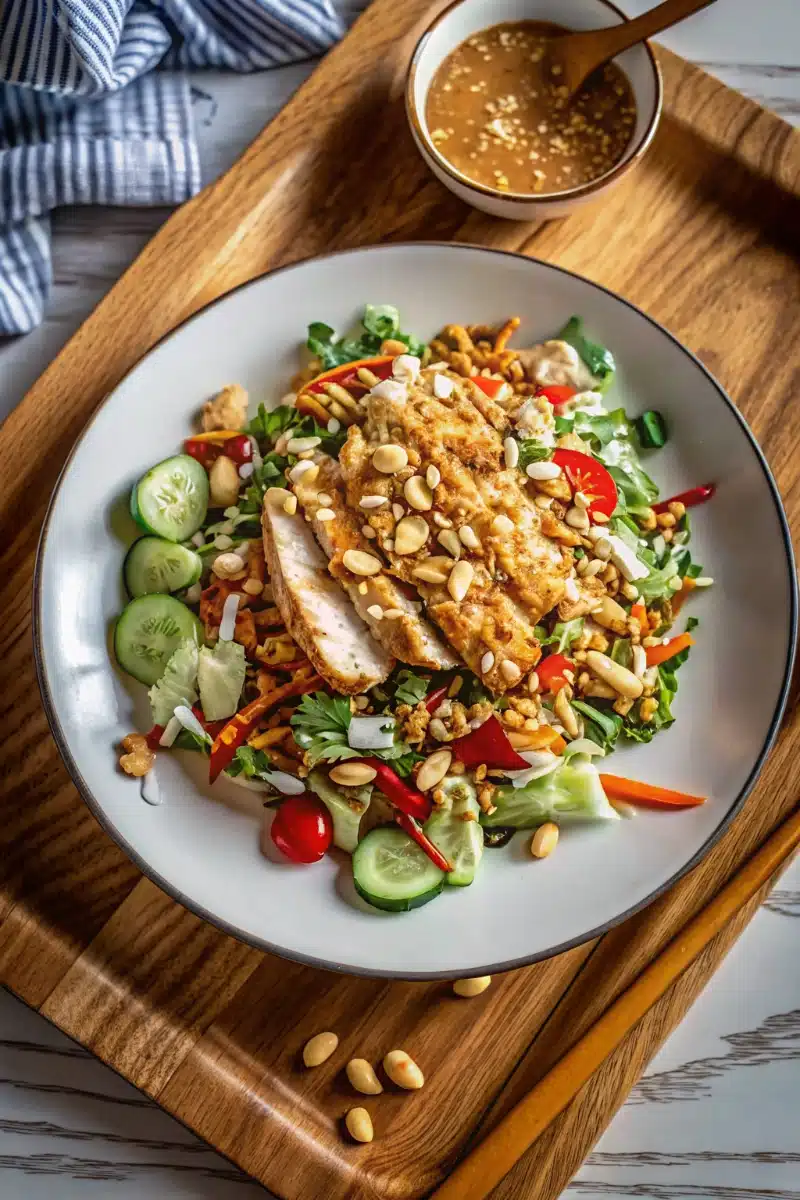 Salade Thaïe au Poulet sauce Satay – La meilleure recette maison 2025