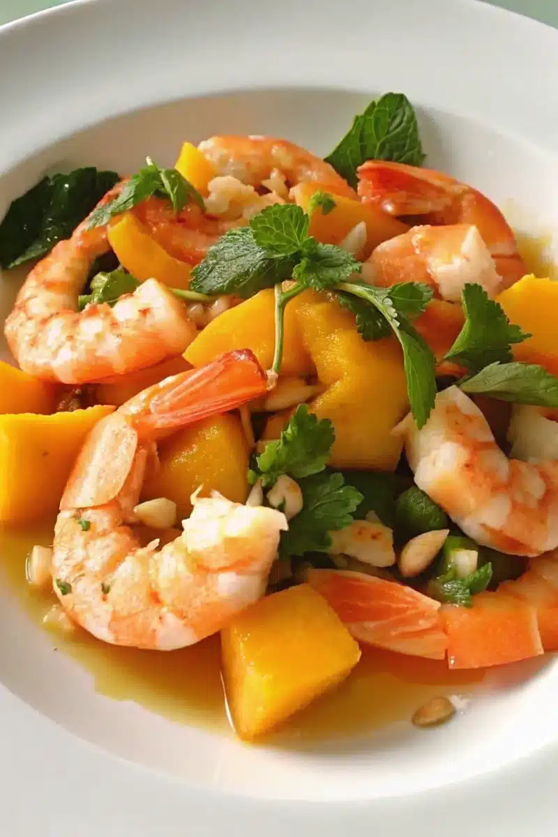 Salade thaï de crevettes et melon