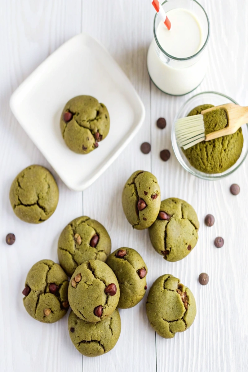 Cookies au thé vert matcha et chocolat blanc