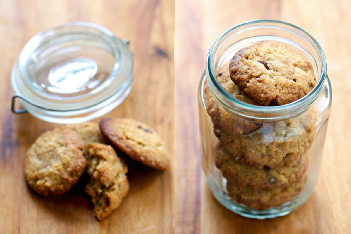 Cookies aux deux chocolats servis tièdes avec un verre de lait