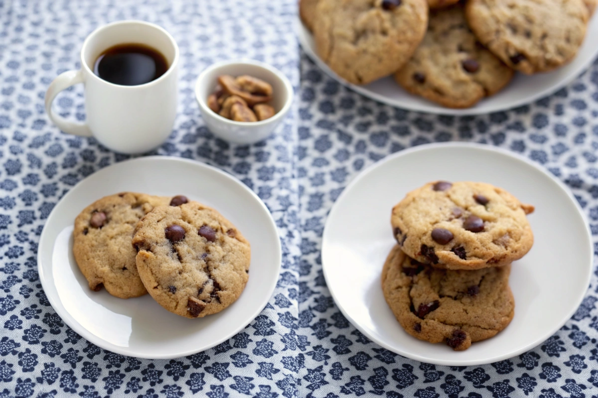 Ingrédients frais pour des cookies aux trois chocolats