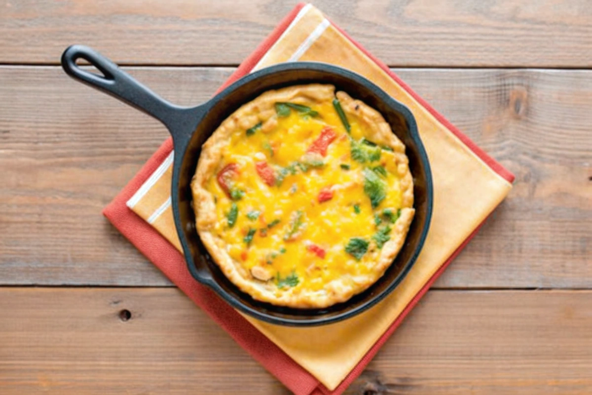 Ingrédients frais pour une frittata de base maison