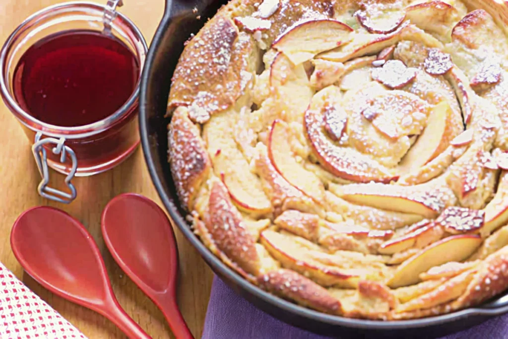 Gâteau De Crêpes Aux Pommes À La Poêle