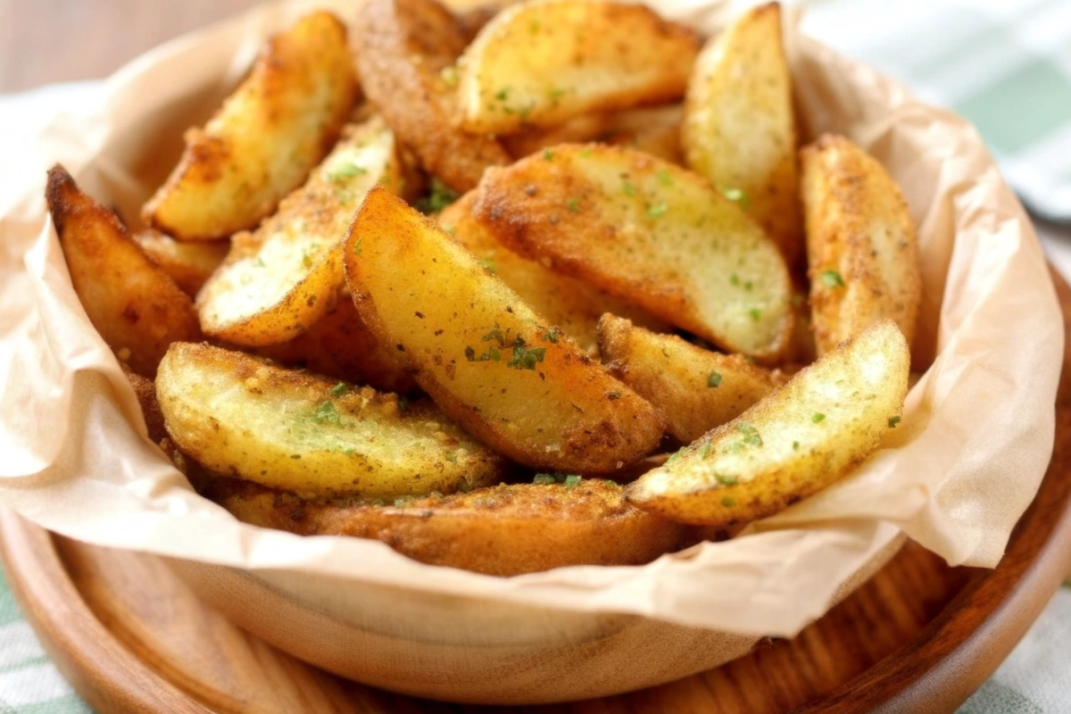 Ingrédients frais pour des patates croustillantes Airfryer