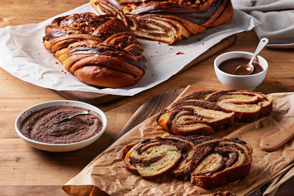 Part de Babka Chocolat Noisette prêt à servir
