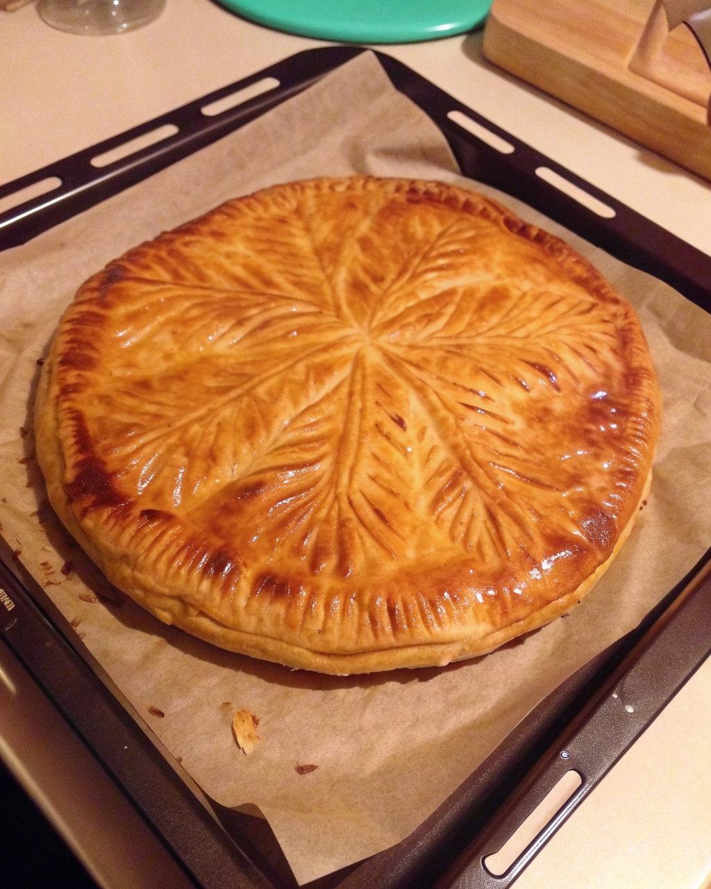 Galette des rois aux framboises
