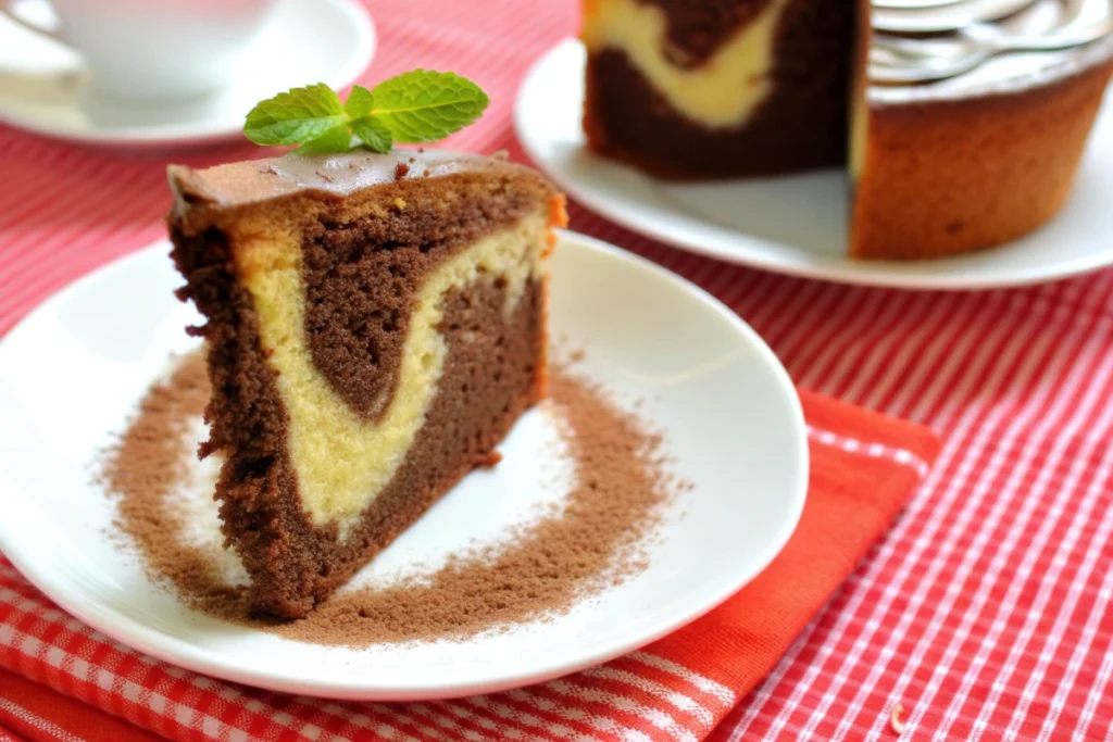 Gâteau marbré vanille chocolat