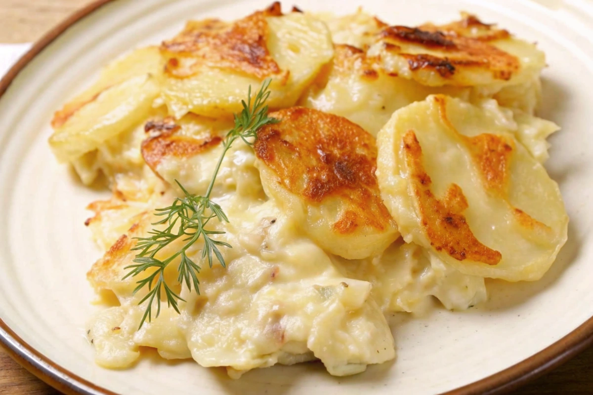 Ingrédients frais pour un Gratin Dauphinois maison
