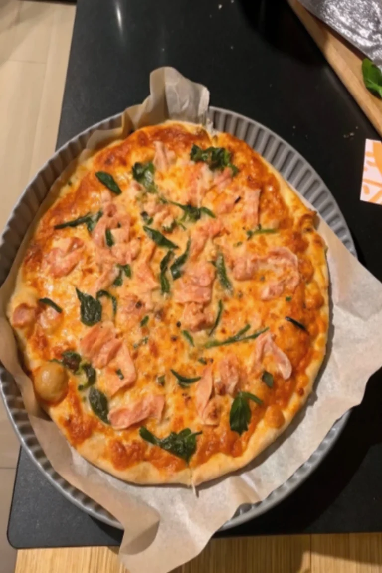 Pizza au saumon fumé