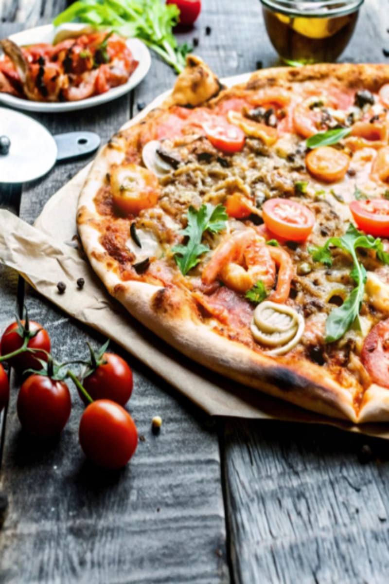 Pizza aux fruits de mer légère