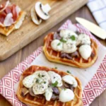 Pizza gaufrée au fromage