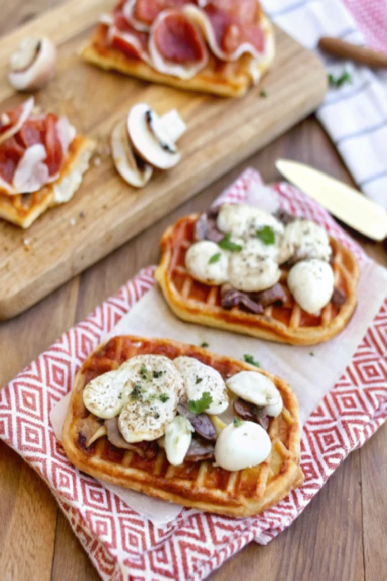 Pizza gaufrée au fromage