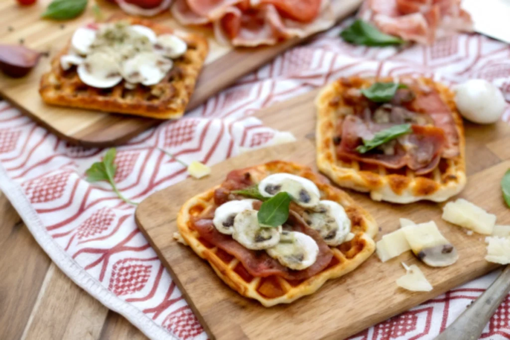 Pizza gaufrée au fromage