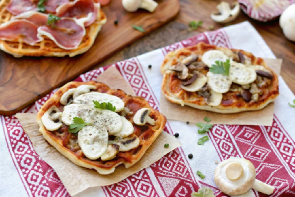 Pizza gaufrée au fromage