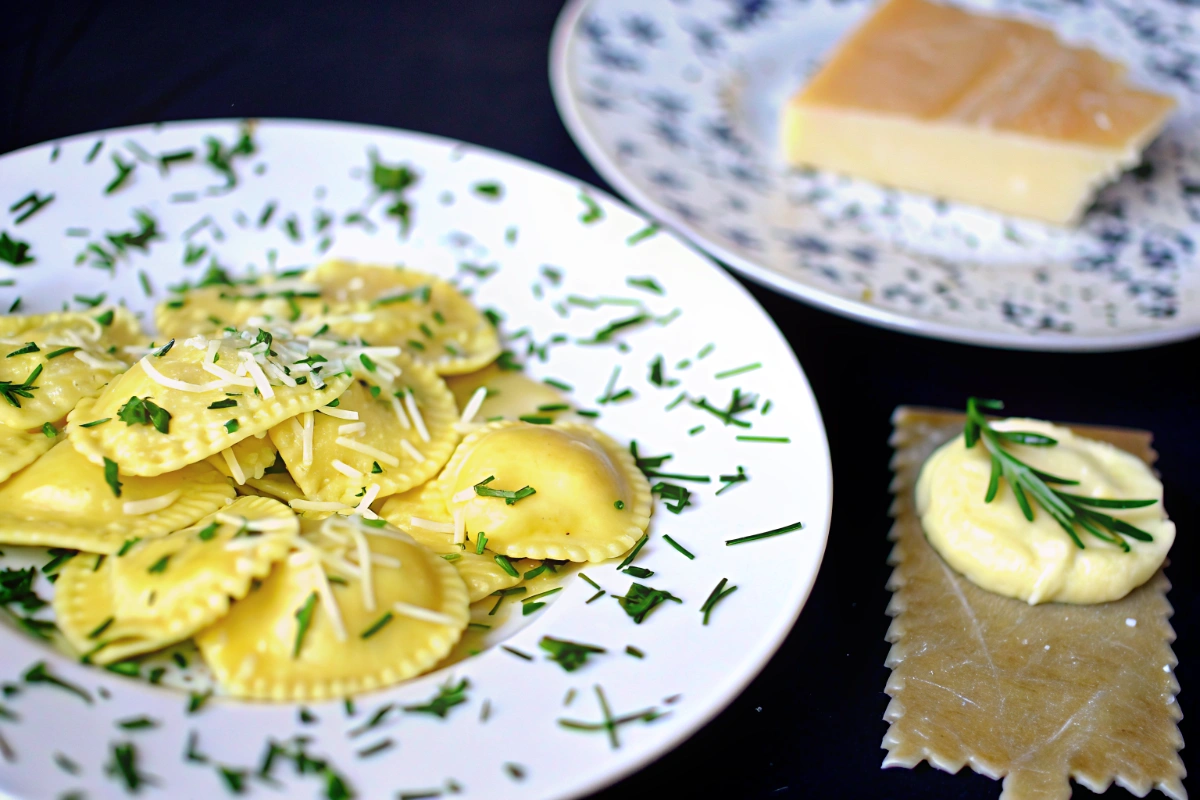 Ravioli aux 2 fromages prêts à être servis