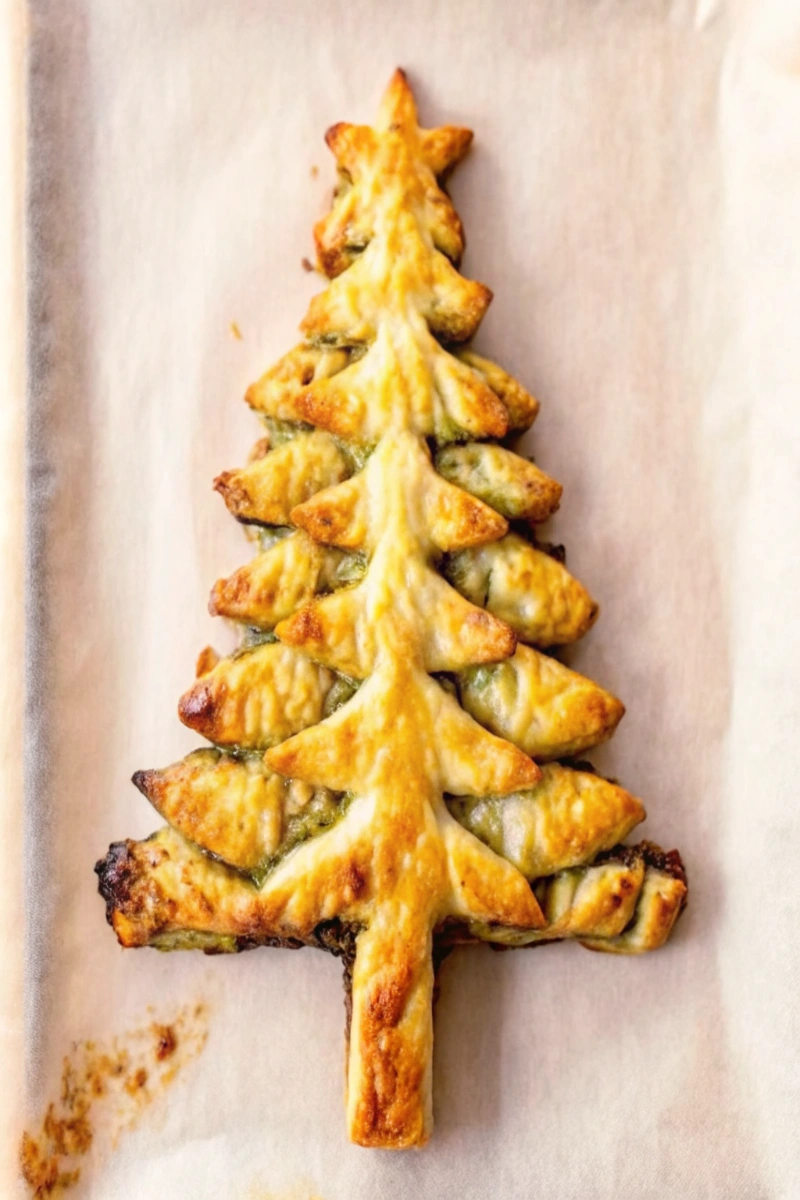 Sapin feuilleté au pesto : Une recette festive, gourmande et facile ! 🌿✨