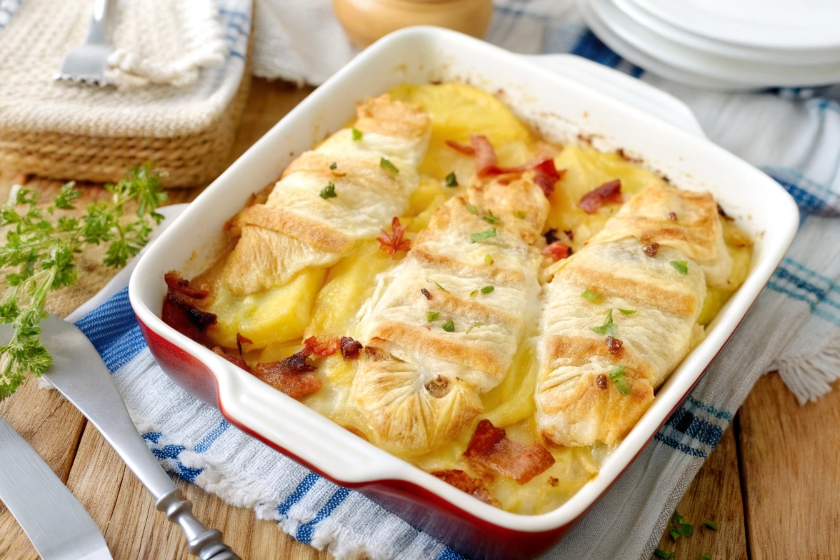 Ingrédients frais pour une tartiflette facile