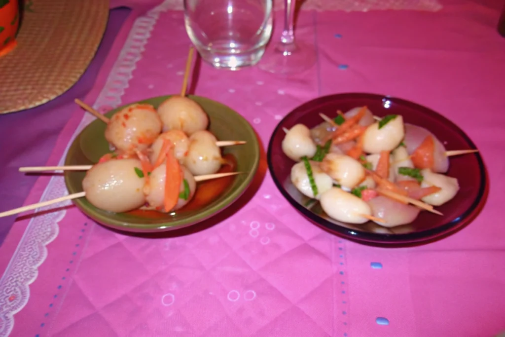 Amuse-gueules litchi crevette