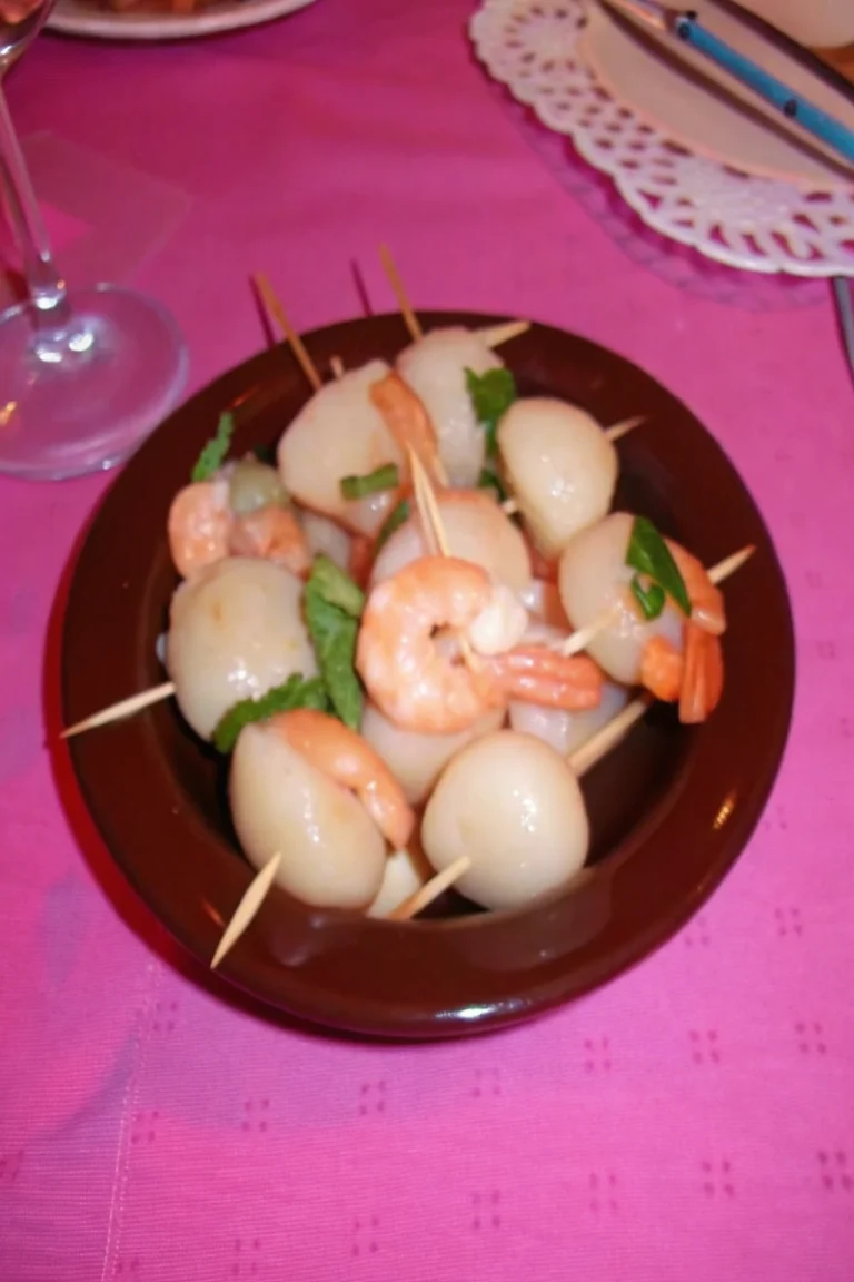 Amuse-gueules litchi crevette