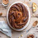 Babka vegan au beurre de cacahuètes et chocolat