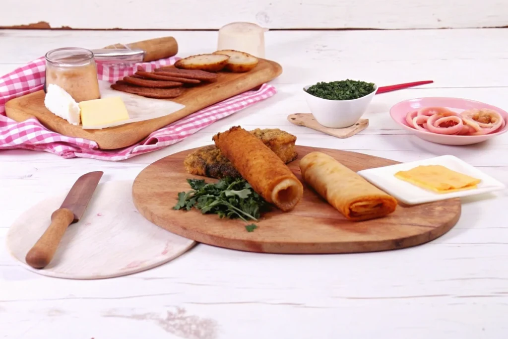 Brioche perdue salée et roulée au jambon