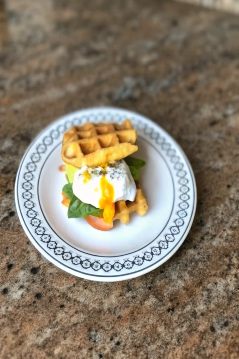 Burger de gaufres de patate douce