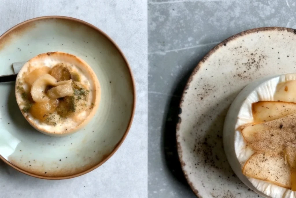 Camembert rôti au miel et aux pommes