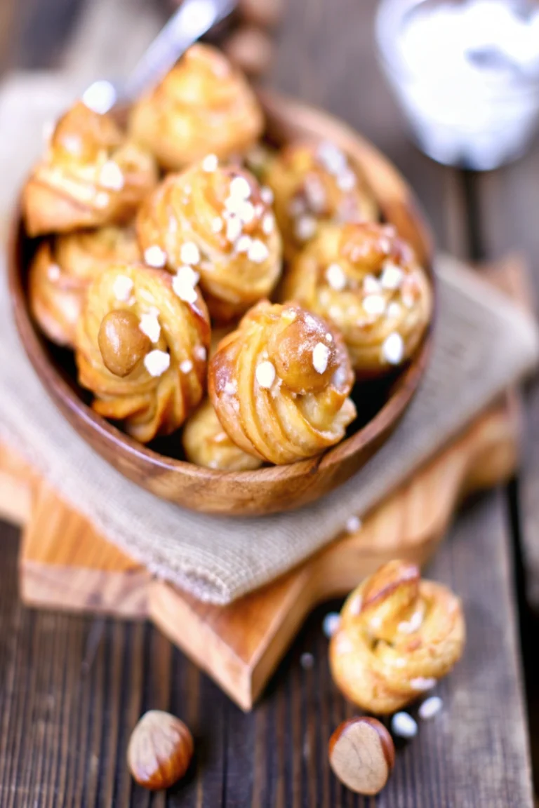 Chouquettes au beurre de cacahuètes