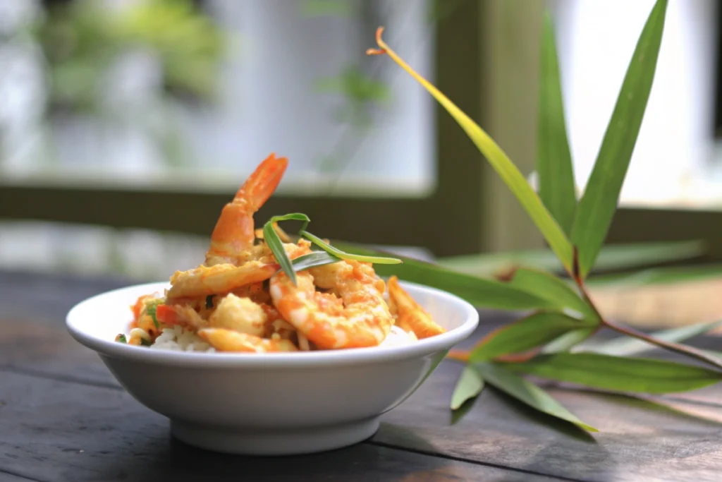 Crevettes au curry express