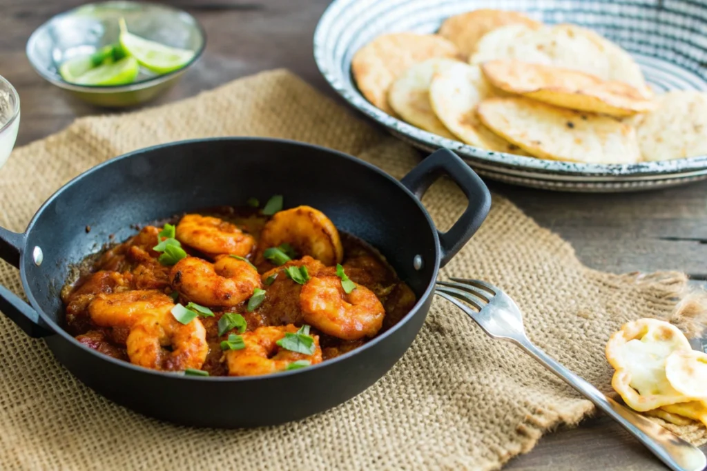 Curry de crevettes express