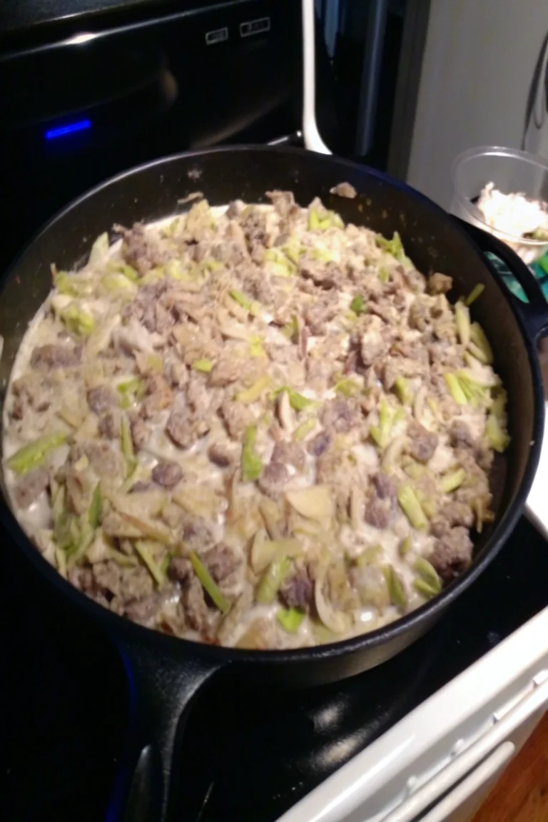 Délice de poireaux et viande hachée