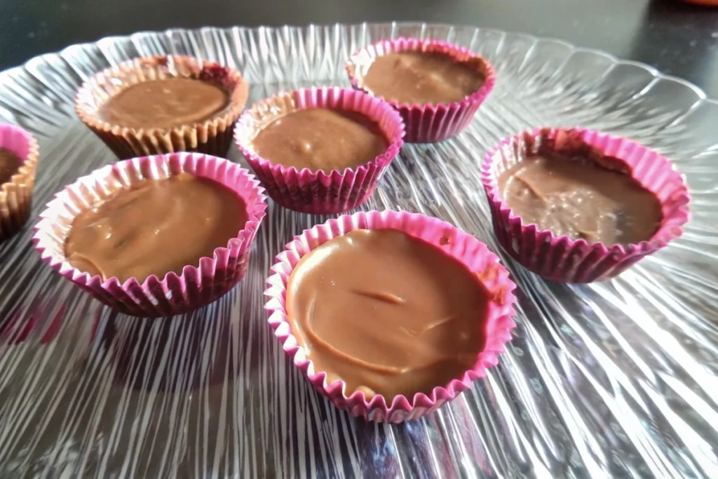 Gourmandise au chocolat et beurre de cacahuéte