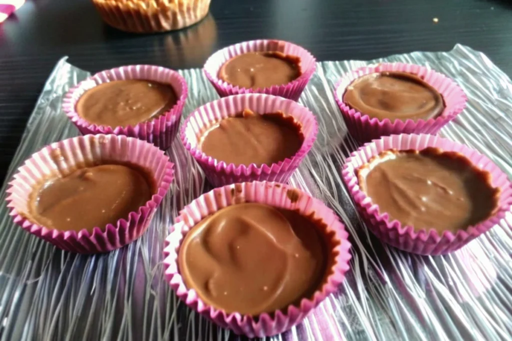 Gourmandise au chocolat et beurre de cacahuéte