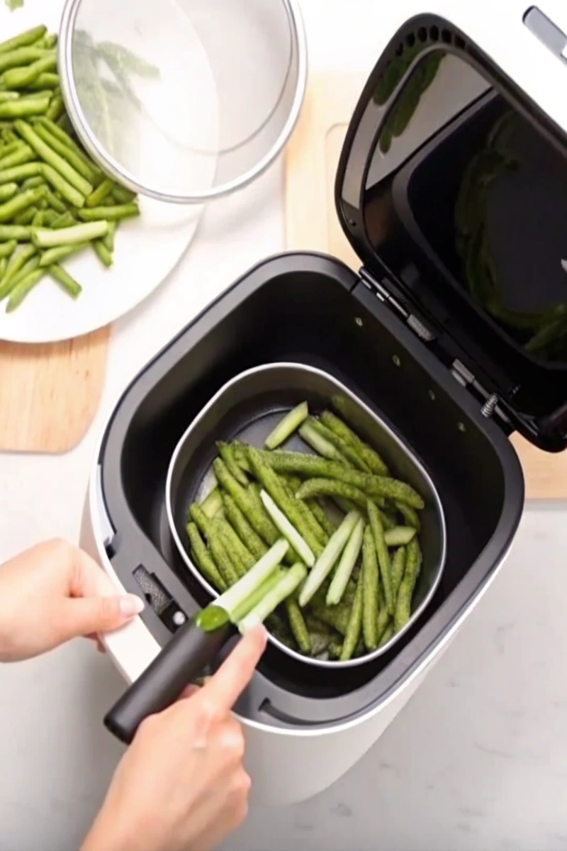 Haricots verts surgelés au Airfryer