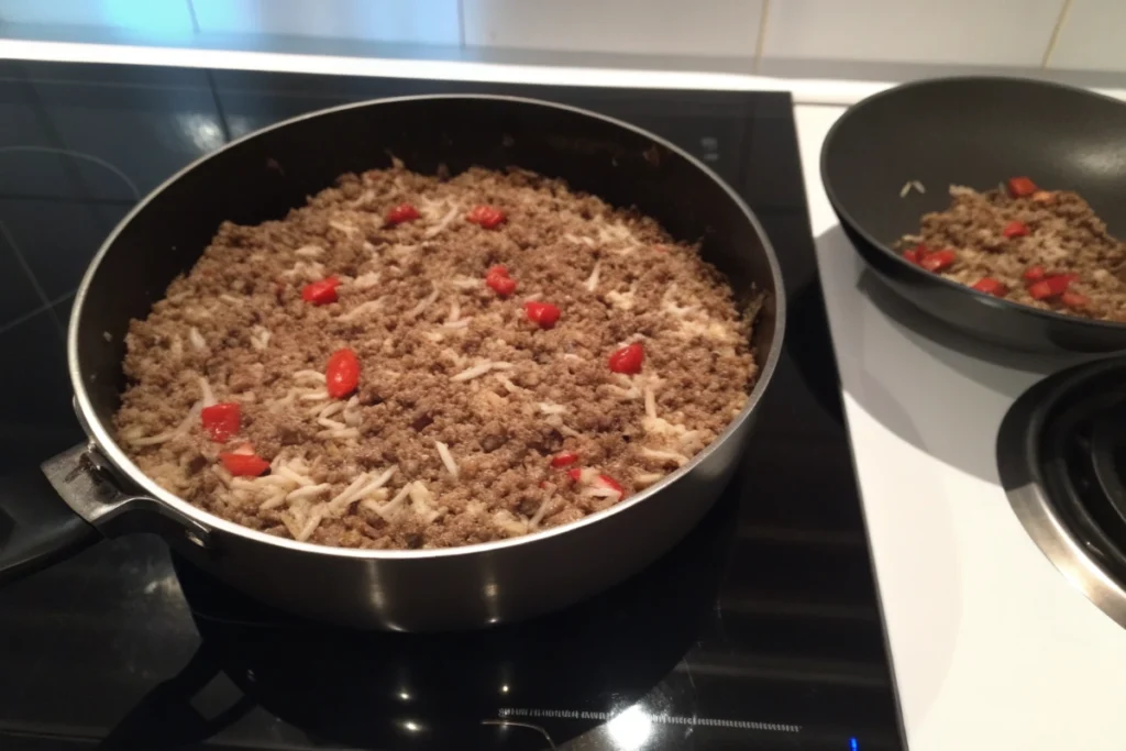 Lentilles à la viande hachée