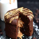 Moelleux au chocolat coeur coulant au beurre de cacahuète