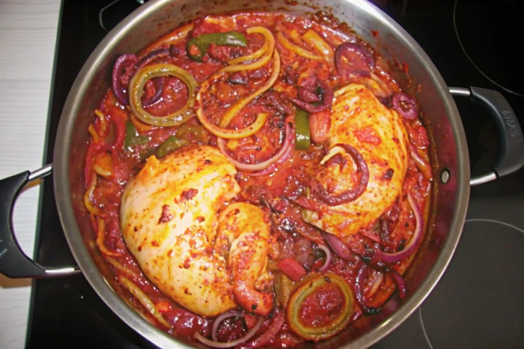 Mon poulet basquaise au four