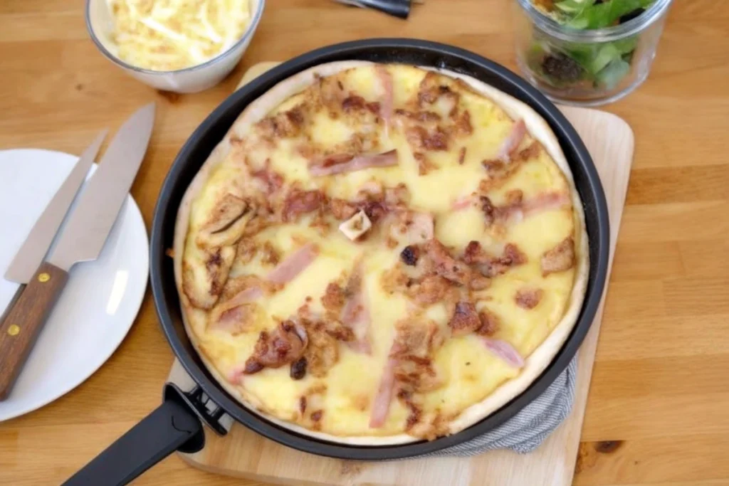 Pizza raclette à la poêle