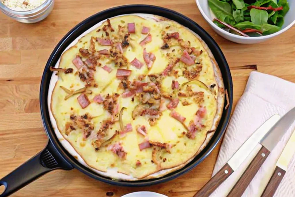 Pizza raclette à la poêle