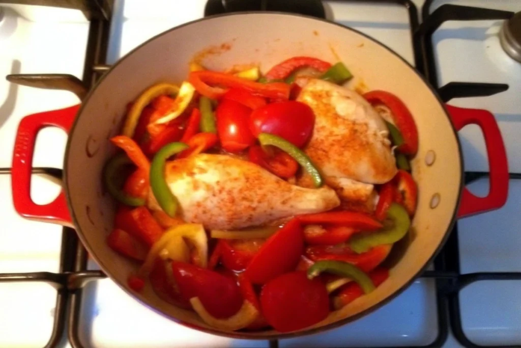 Poulet basquaise au chorizo