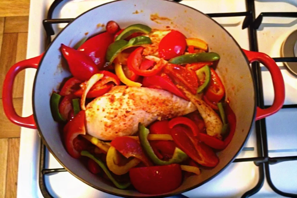 Poulet basquaise au chorizo