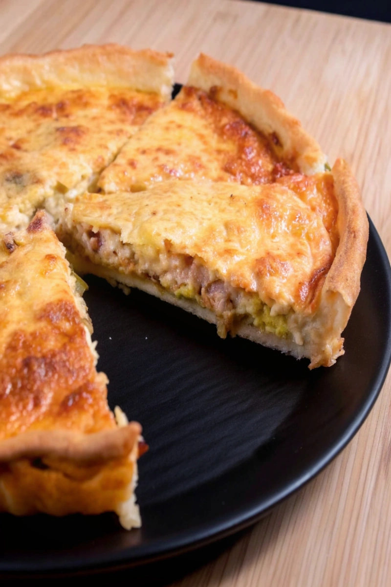 Quiche au poireau et saumon fumé
