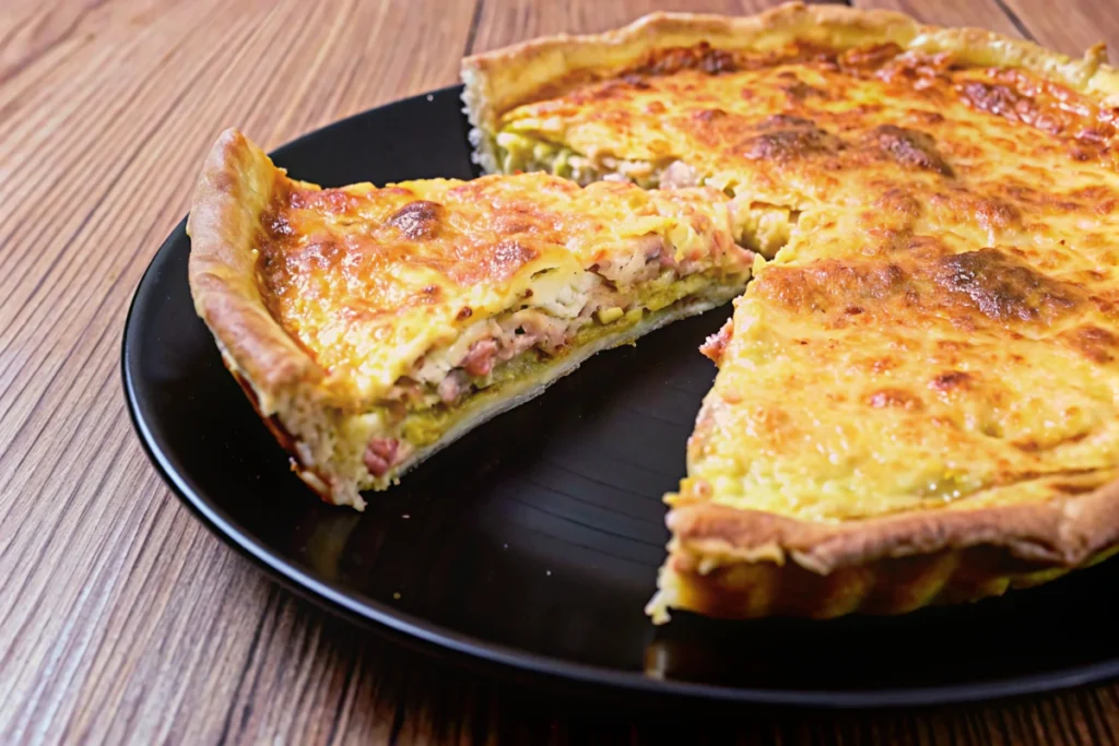 Quiche au poireau et saumon fumé