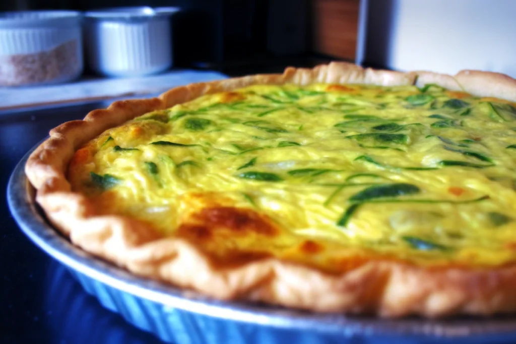 Quiche aux poireaux miel-curry