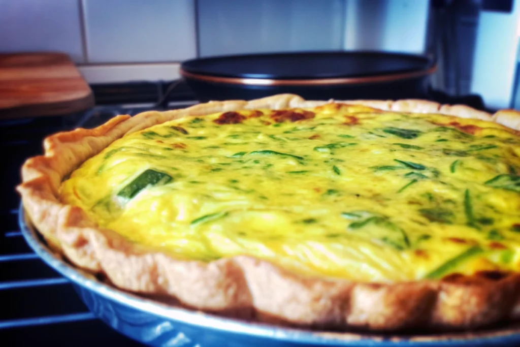 Quiche aux poireaux miel-curry